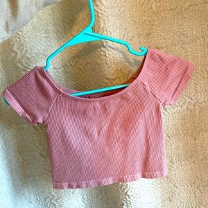 Off the shoulder crop top